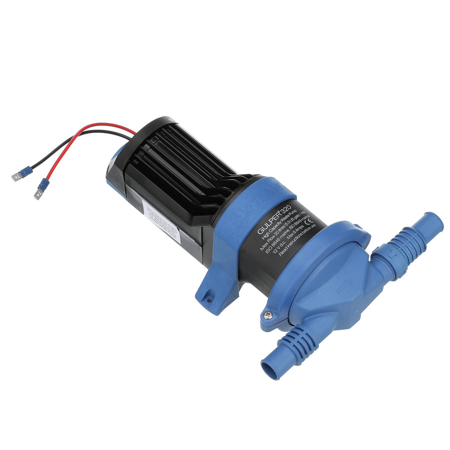 Gulper 320 Pump, Whale BP2054 Manages Gray Waste, 5.0 GPM Flow Rate, 24V DC, ¾ or 1 Inch Hose Connections