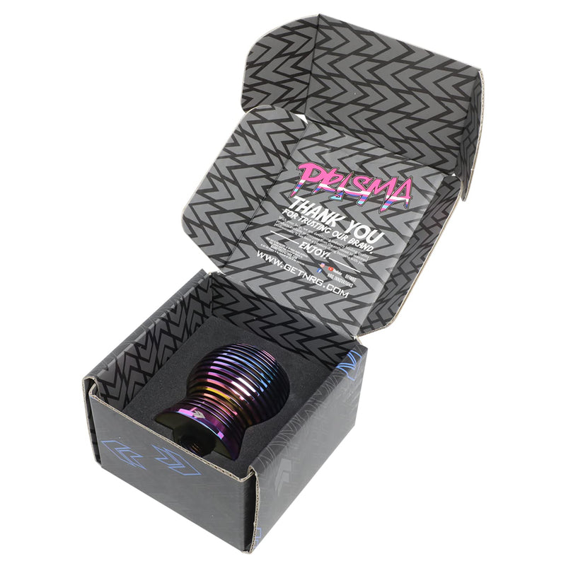 NRG Innovations Universal Aluminum SK-702MC Shift Knob with Thread Adapters, Heat Sink Spheric Style, 50mm OD x 65mm H, Neo Chrome