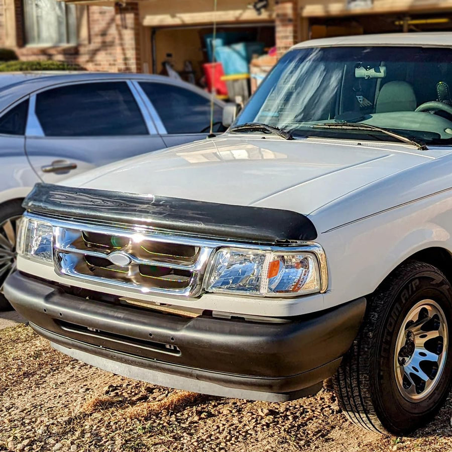 Chrome Housing SPEC-D TUNING Clear Lens 1PC Style Headlights Compatible with 1993-1997 Ford Ranger L+R Pair Head Light Lamp Assembly
