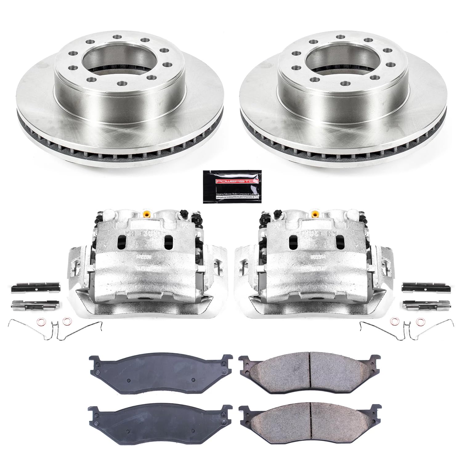 Power Stop KCOE5964 Brake Kit Stock Replacement with OE Calipers- Front For Ford F-450 Super Duty 2005-2016, Ford F-550 Super Duty 2005-2016 [Model Specific]