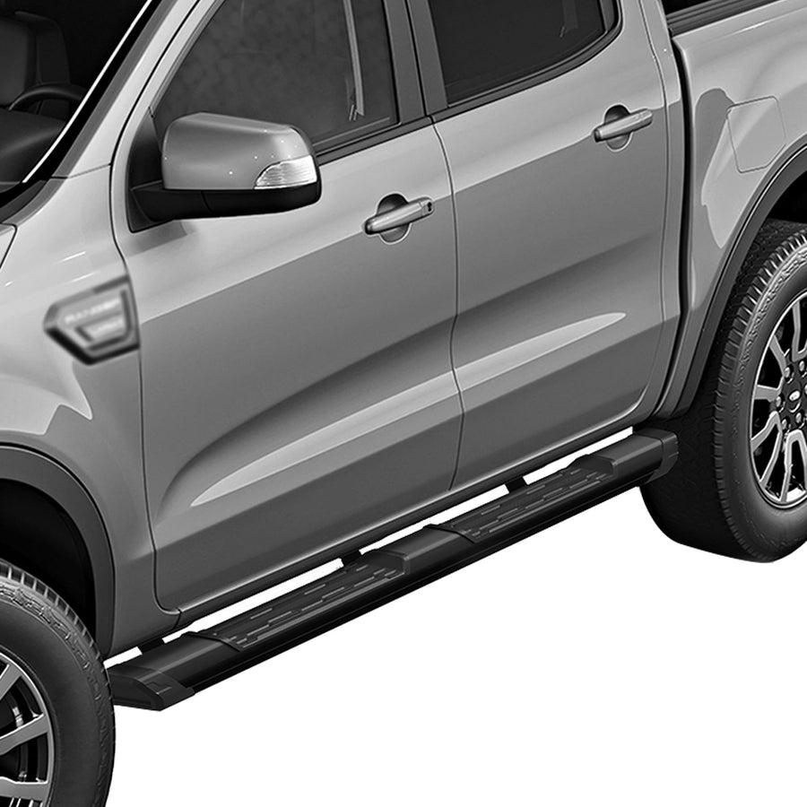 Peak Black Horse Running Boards Compatible with 2019-2022 Silverado and Sierra 1500 Double Cab/2019-2022 Silverado and Sierra 2500-3500 Double Cab/2022 Silverado and Sierra 1500 LTD Double Cab-PEG480