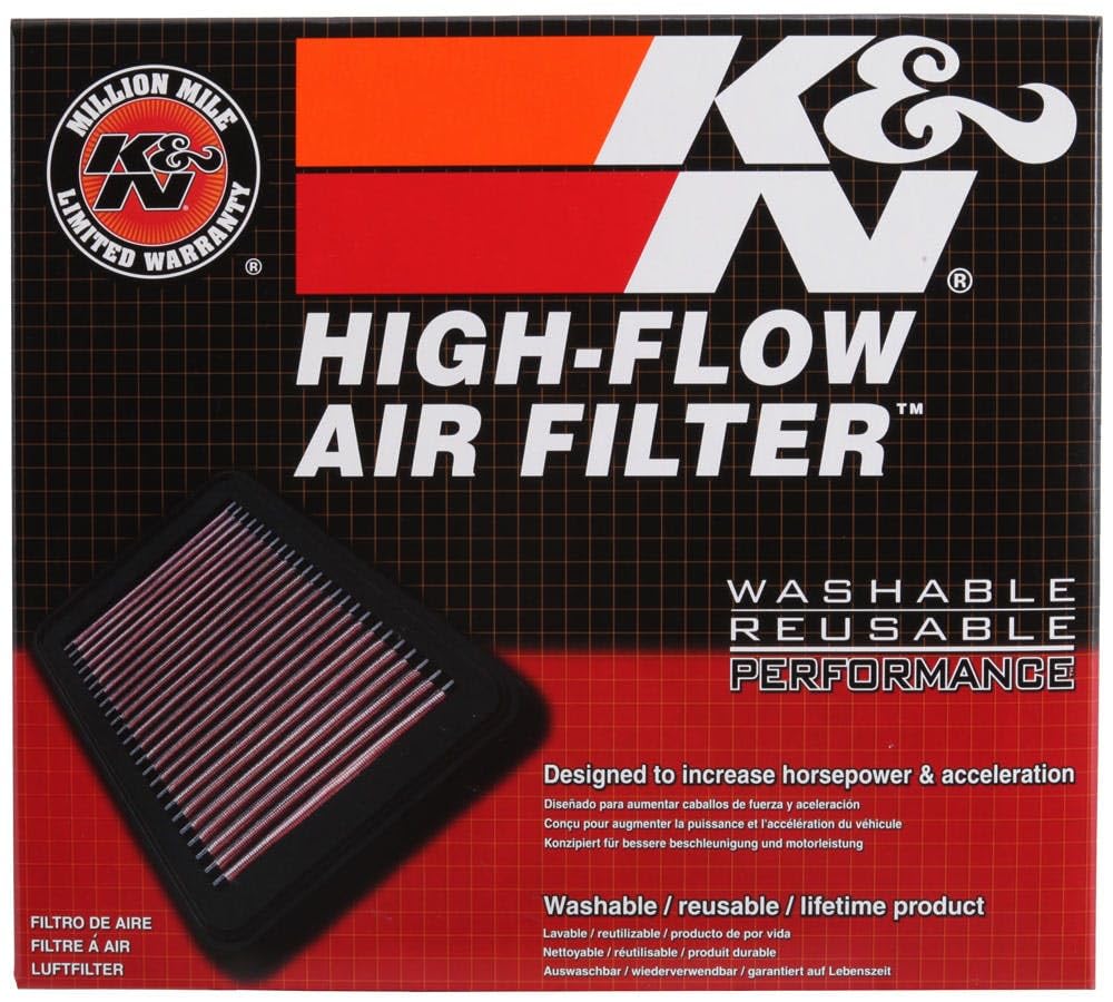 K&N Engine Air Filter: Replacement Car Air Filter, Reusable, Clean Every 75,000 Miles, Washable, Premium: Compatible with 2015-2019 GENESIS/HYUNDAI (G80, G90, Genesis), 33-5020
