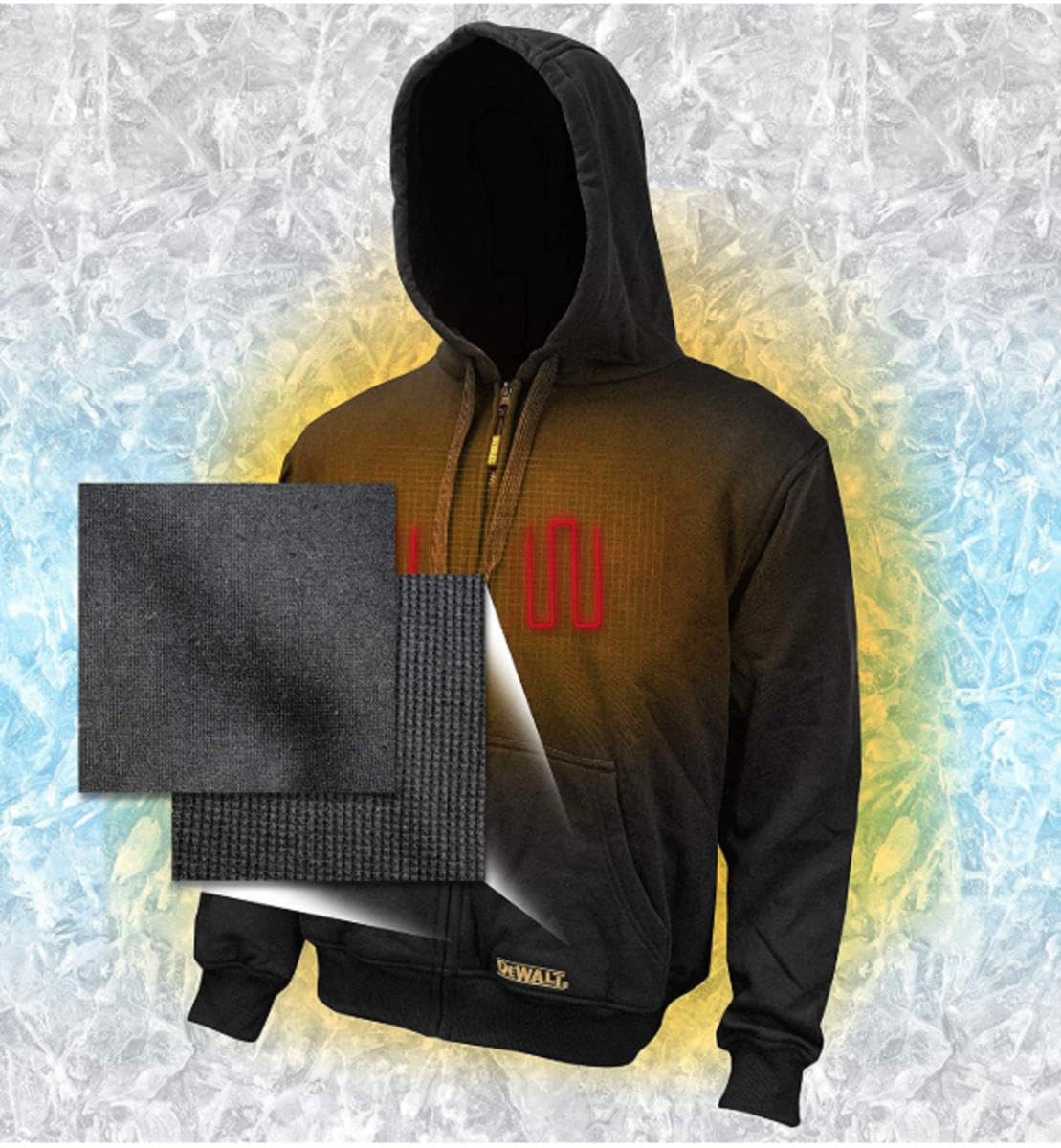 DEWALT 20V/12V MAX DCHJ067B-XL Bare Hooded Heated Jacket, Black, X-Large