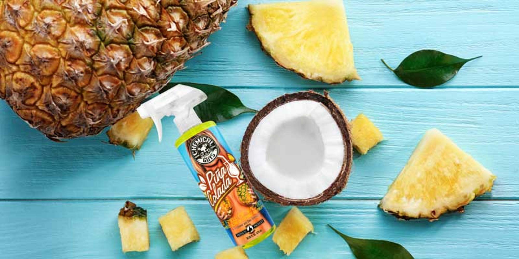 Chemical Guys Pina Colada AIR22916 Air Freshener and Odor Eliminator, (Great for Cars, Trucks, SUVs, RVs, Home, Office, Dorm Room & More) 16 fl oz