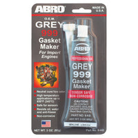 RTV Silicone Sealant and Gasket Maker ABRO - 650 Degrees F, OEM Specified, Sensor Safe, Non-Corrosive, High Temp Silicone Sealant/Head Gasket Sealant Neutral Cure, Low Odor, 3 oz. Tube - Grey