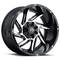 Prowler Vision 422 18x9 8x165.1/8x6.5" -12mm Black/Machined Wheel Rim