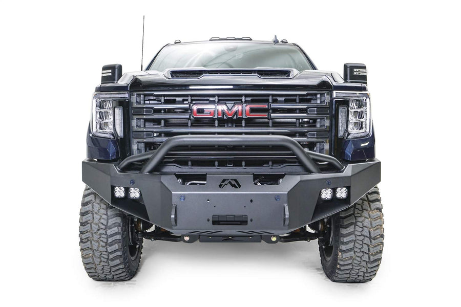 Fab Fours Full Width GM20-A5052-B Premium Raw Front Winch HD Bumper with Pre-Runner Guard