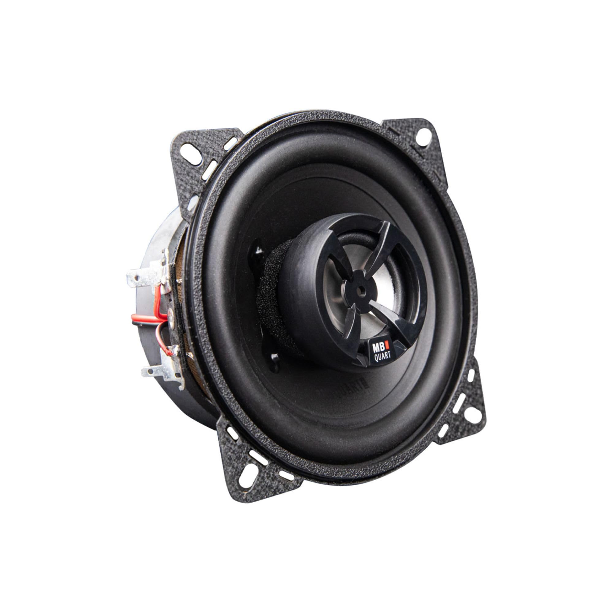 MB Quart 4" Discus High-Performance 2-Way Car Audio Component Coaxial Speakers, 80W Peak Power, 40W RMS, 4 Ohm, and 88db Sensitivity