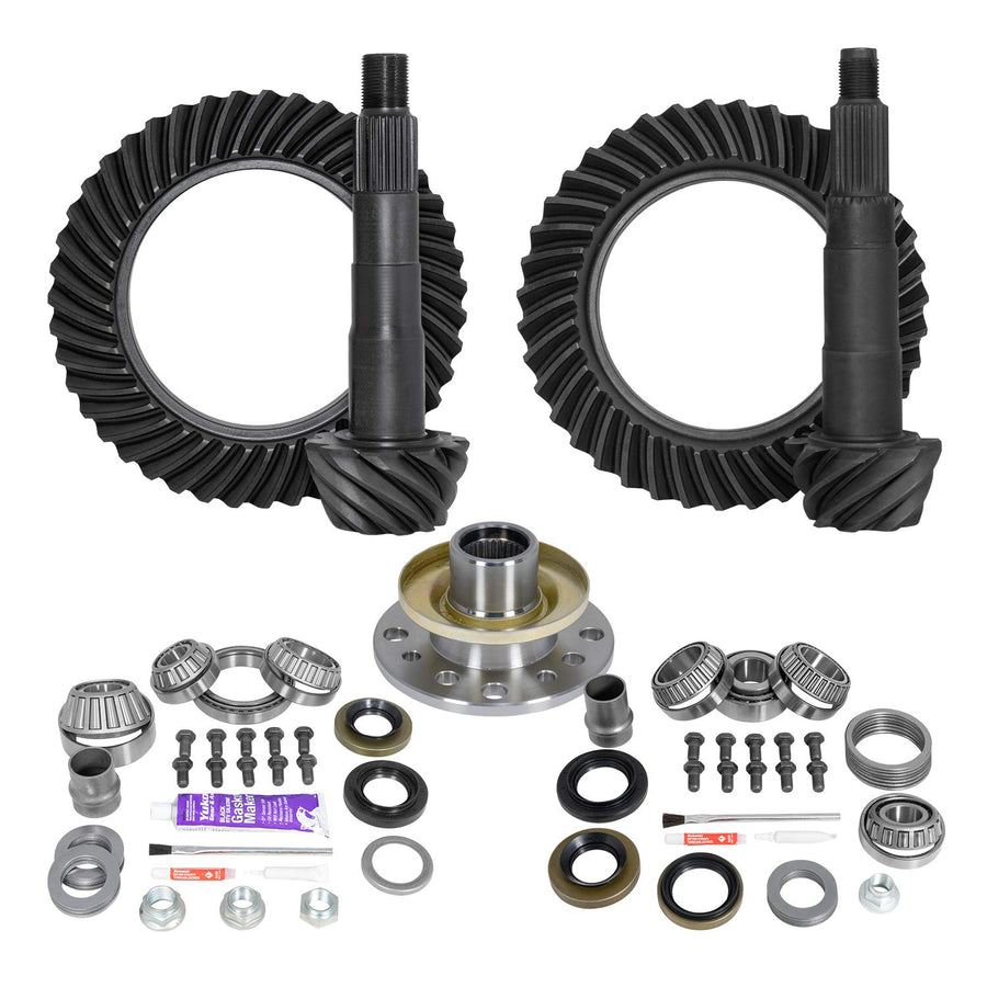 Front & Rear Ring & Pinion Gear Kit Package with Install Kits - Toyota 8/7.5R