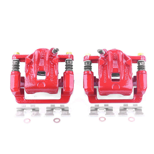 Power Stop S2704 Rear Pair of High-Temp Red Powder Coated Calipers For Hyundai Sonata, Hyundai XG300, Hyundai XG350, Kia Magentis, Kia Optima [Model Specific]