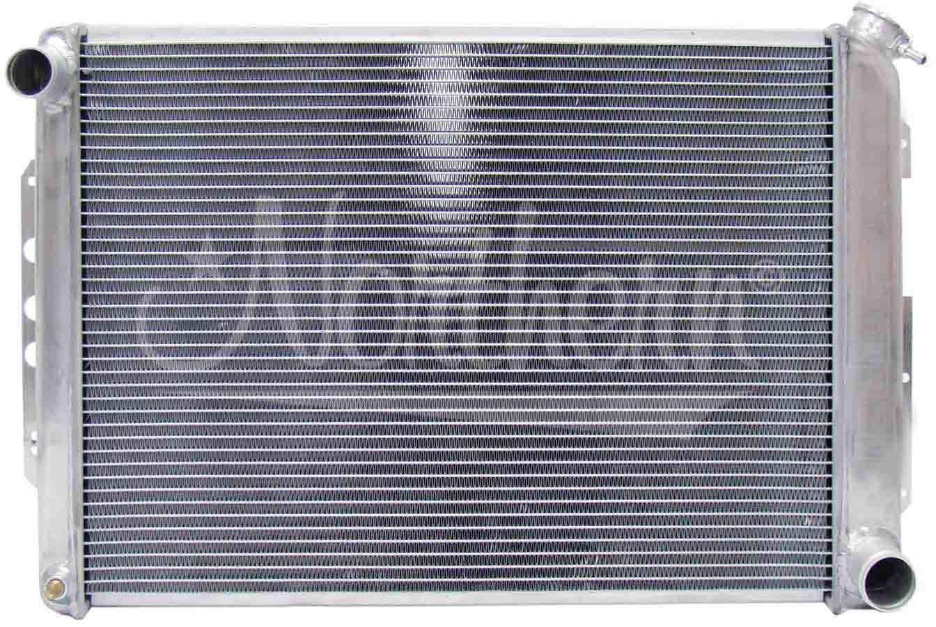 Northern Radiator Driver Side Inlet, 27-3/4 in W x 18-5/8 in H, Passenger Side Outlet, Aluminum, Natural, Manual, Big Block Chevy, GM F-Body 1967-69, Each