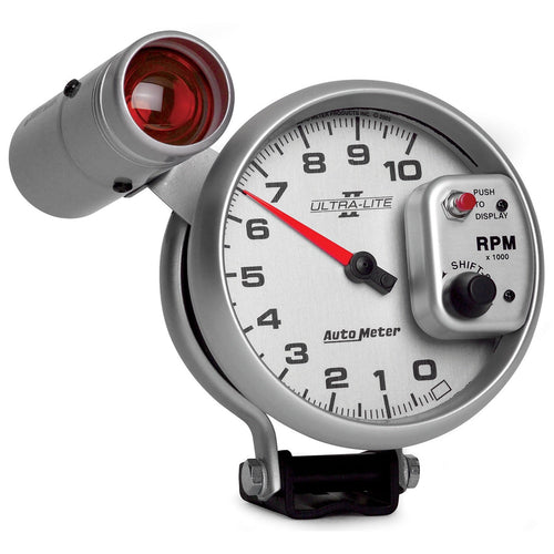 Auto Meter 4999 5" Ultra-Lite II 10000 RPM Pedestal Mount Shift-Lite Tachometer