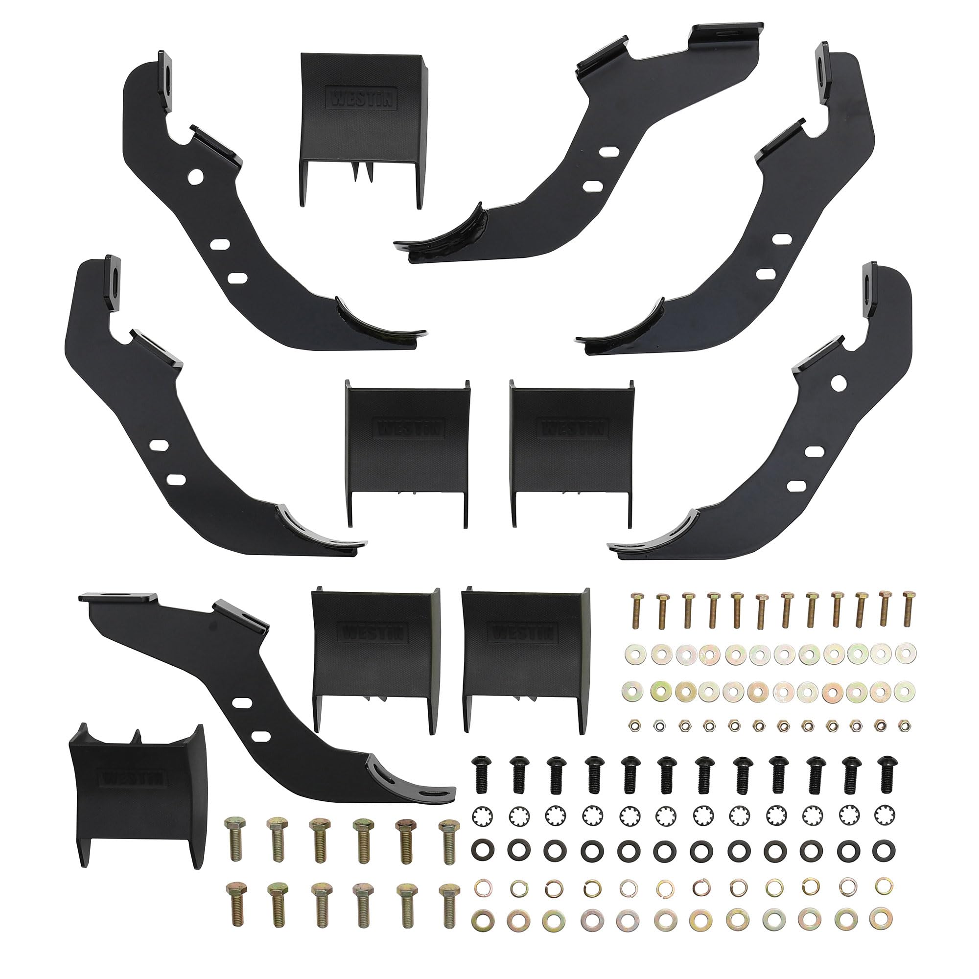 4in PRO TRAXX Oval Nerf Step Bars Black