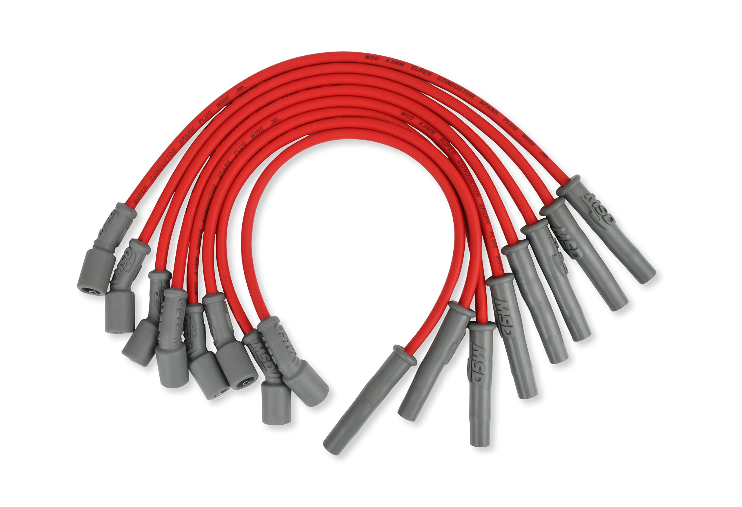 Super Conductor MSD 31639 Spark Plug Wire Set, Red