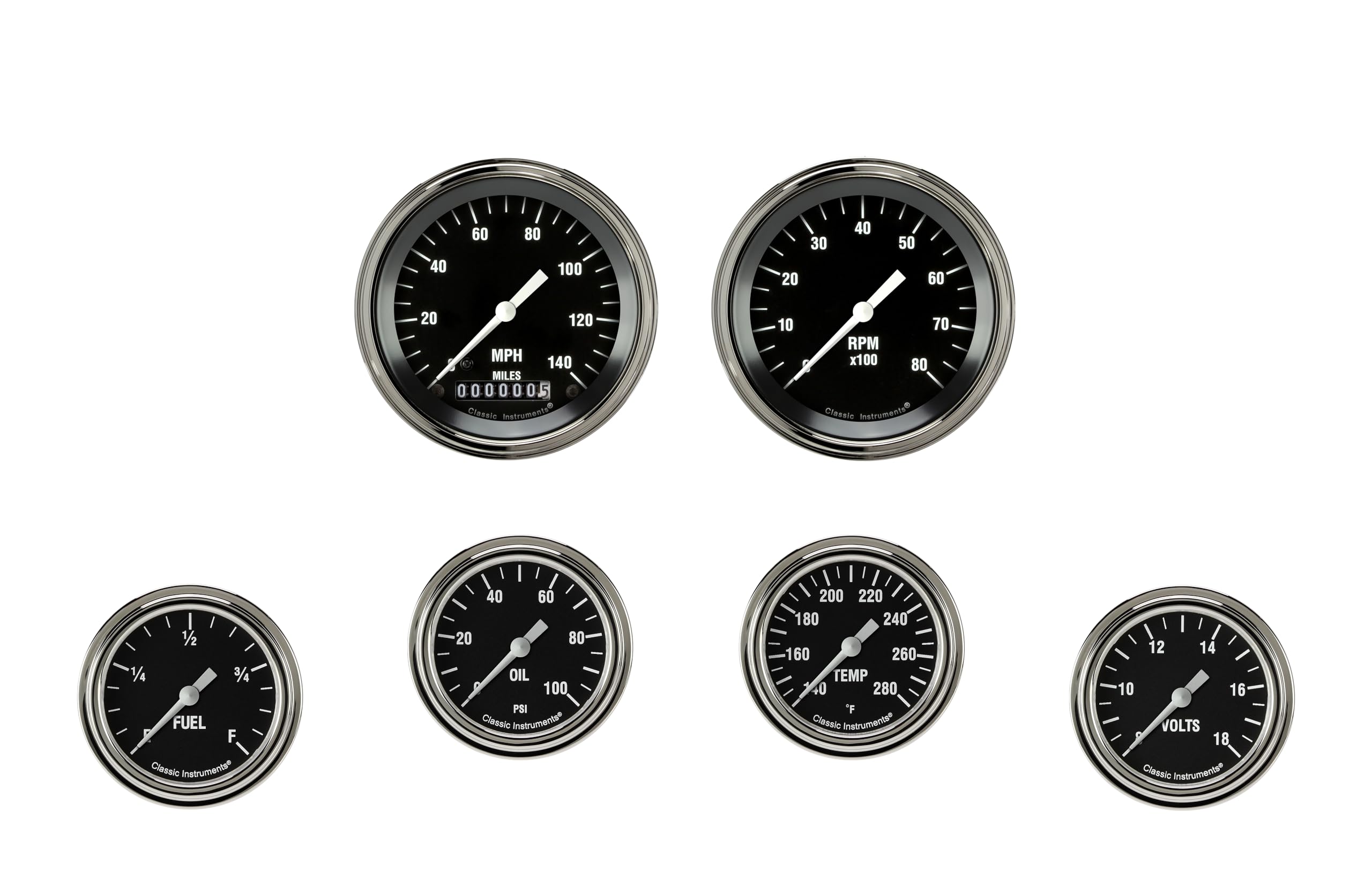 Hot Rod HR301SLF Six Gauge Set 301