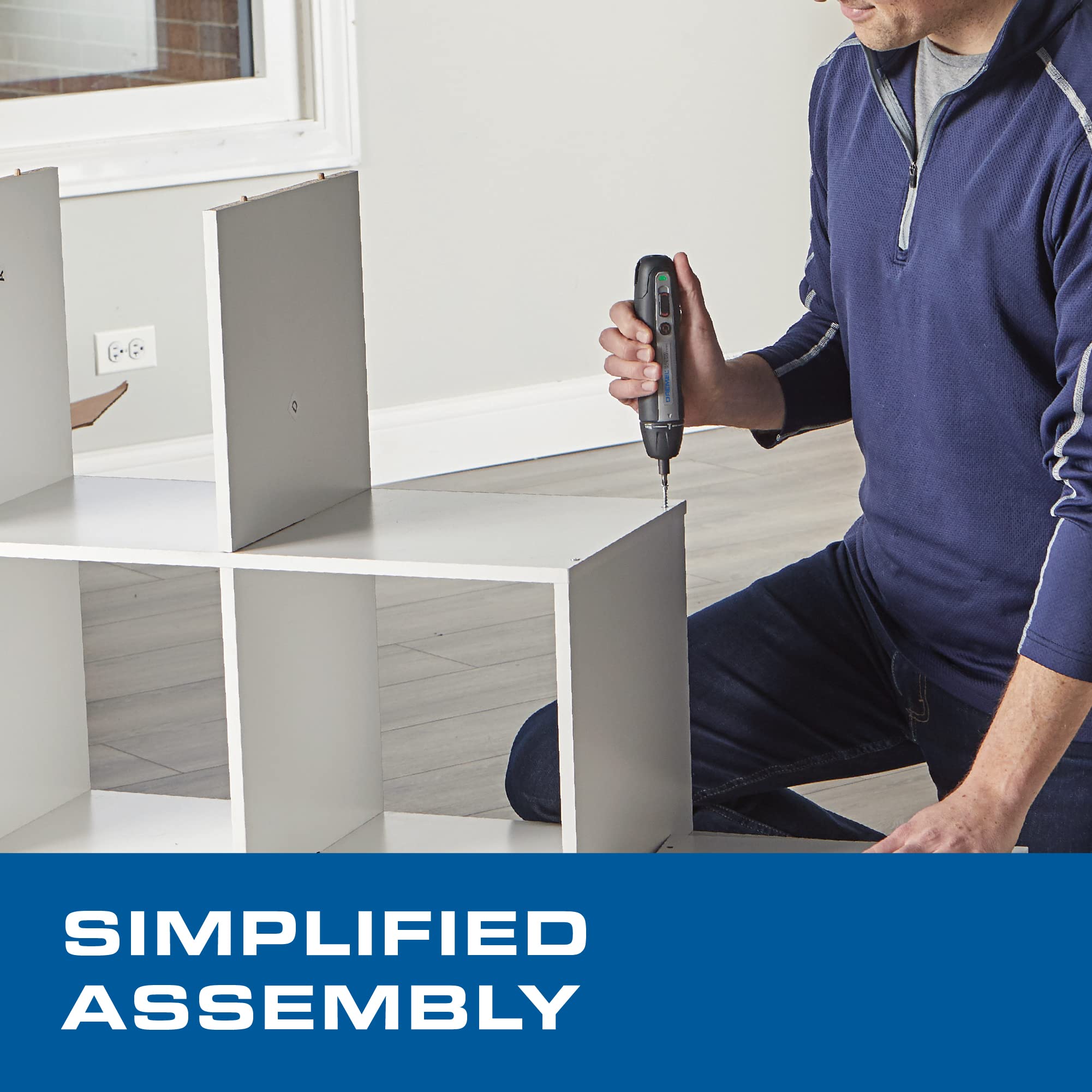 Dremel Cordless 4V Screwdriver Kit with 6 Power Settings and Smart Stop Technology, Includes 7 Screwdriver Bits, 1 Bit Extender, USB Cable and Power Adapter, HSES-01
