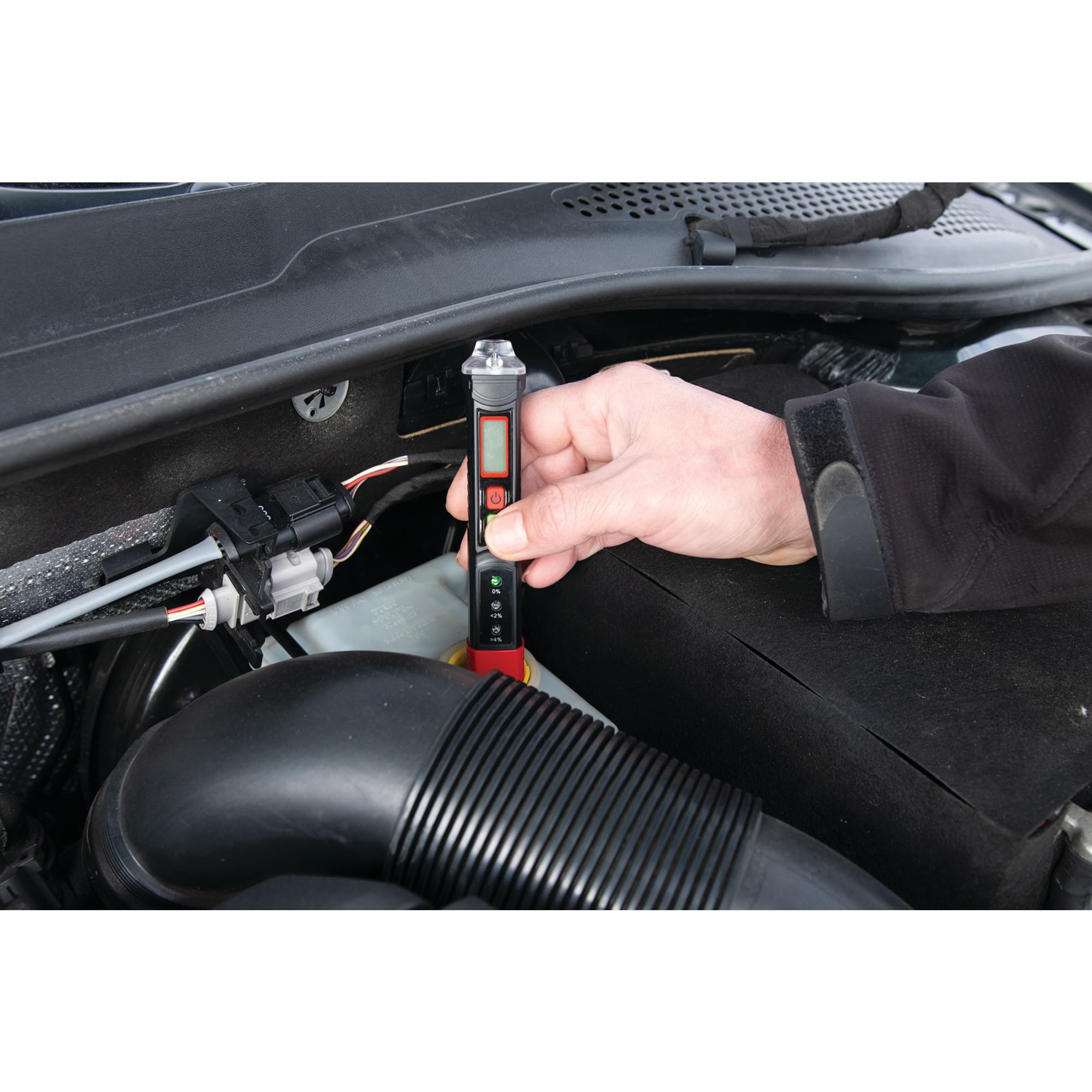 2-1 Performance Tool W183 Brake Fluid and Tire Pressure Tester - Accurately Measure Your Vehicle's Brake Fluid and Tire Pressure Levels with Ease