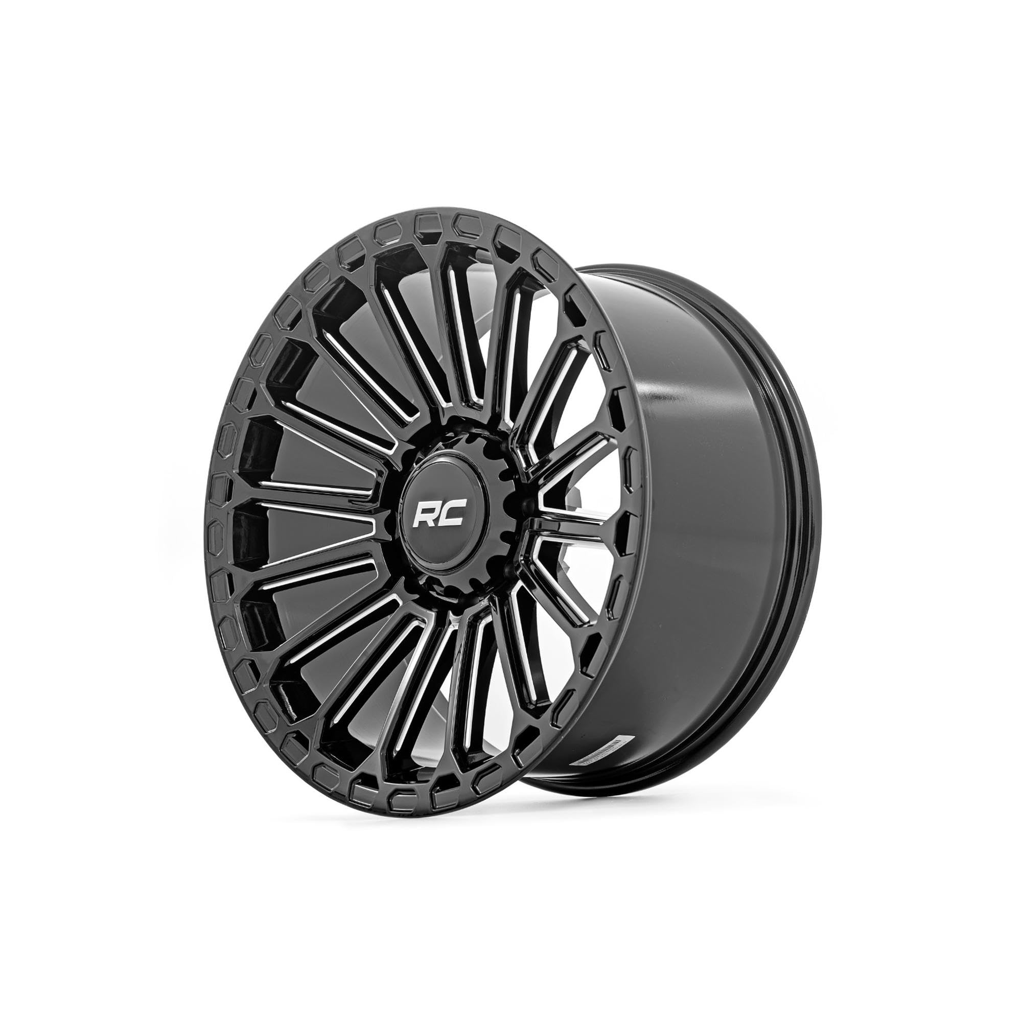 Rough Country One-Piece 97 Series Aluminum Wheel - 17x9, 5x5 Bolt Pattern, 12mm Offset, Gloss Black