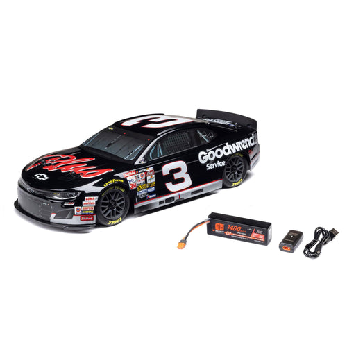 Losi 1/12 NASCAR RC Race Car Chevrolet ZL1 RCR No. 3 GM Goodwrench 2S AWD RTR Brushed On-Road Battery & Charger Included Black LOSF1122503