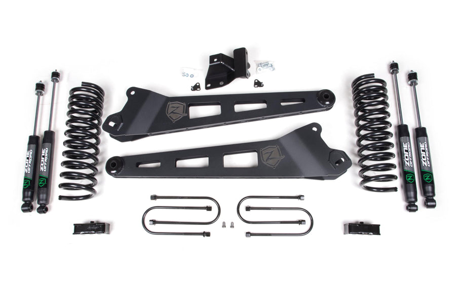Zone Offroad 2019-2023 Dodge/Ram ZOND143F 3500 4WD Diesel; 2024 Ram 1500/2500/3500 | 3 inch Full Radius Arm Suspension Lift Kit (Front & Rear) | FOX 2.0 Adventure Series Shocks