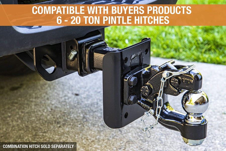 PM90 Buyers Products Pintle Hook Mount – 3 Position Adjustable Trailer Hitch Receiver for 2 Inch Trucks, 17,000 lb MGTW – Heavy-Duty Tow Hitch, 3,400 MVL Rated, 9"