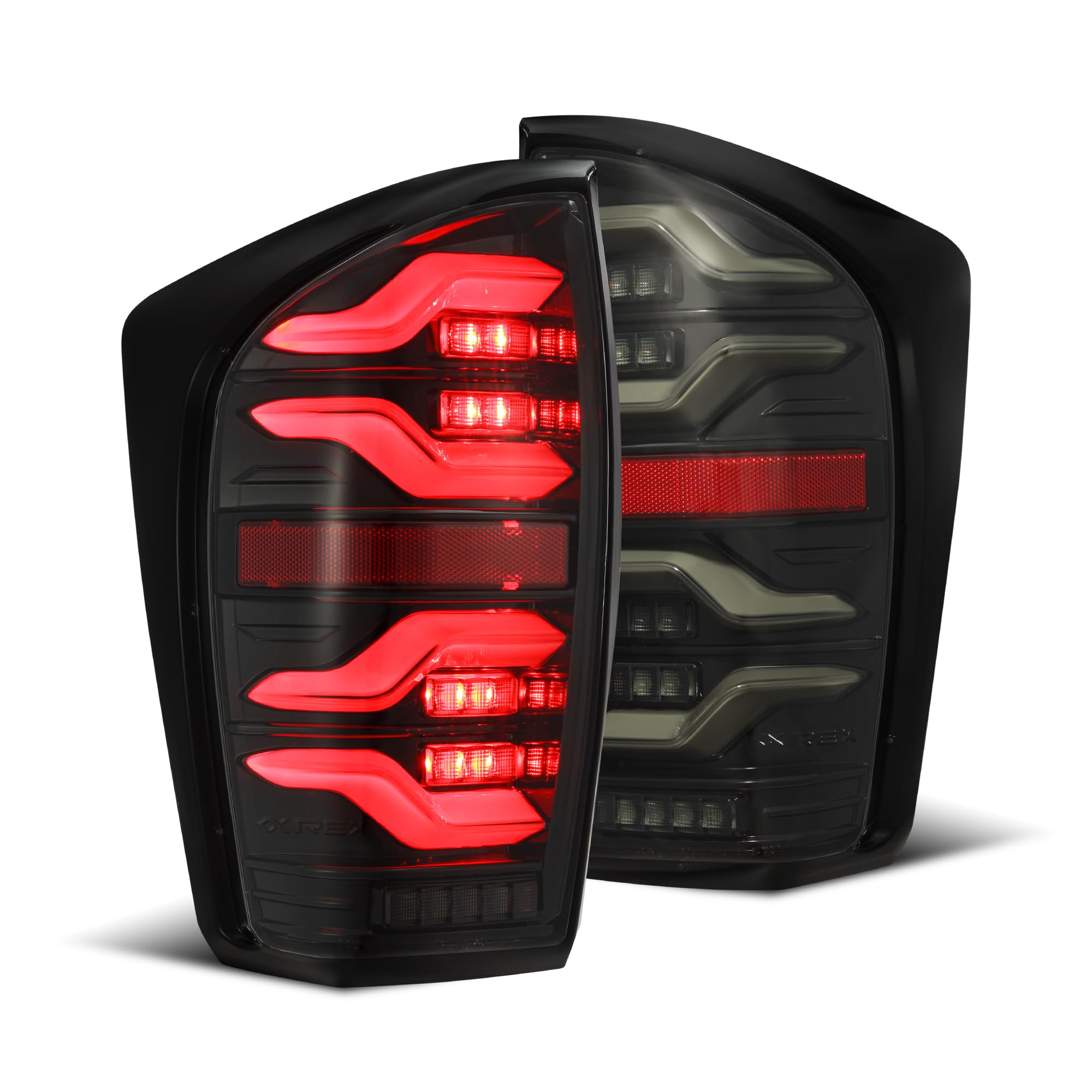 For 16-23 Tacoma Alpharex LUXX-Series LED Tail Lights Alpha-Black