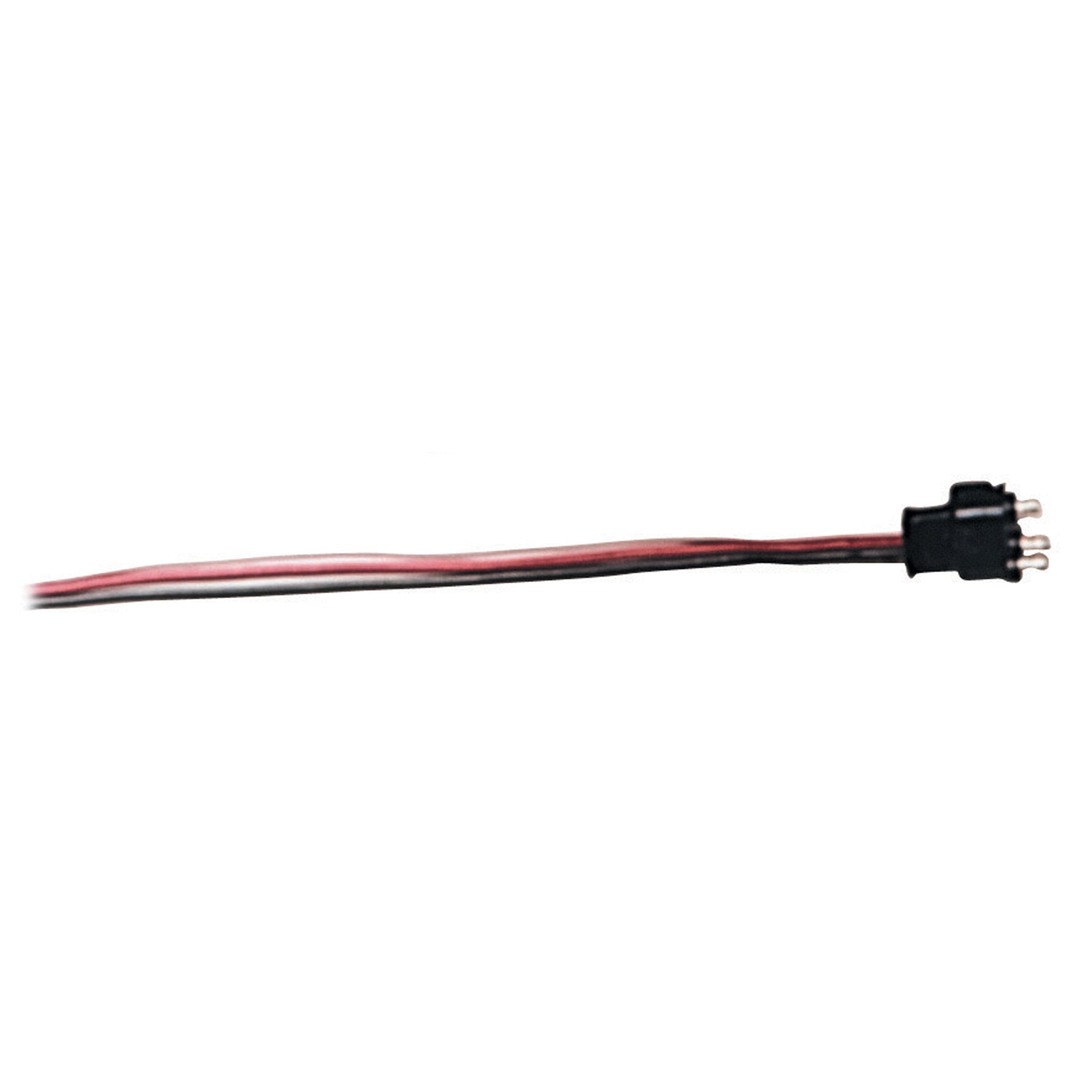 3-Wire Peterson Manufacturing Plug 431-491 Straight 10.5" Leads Stripped & Ring, Black