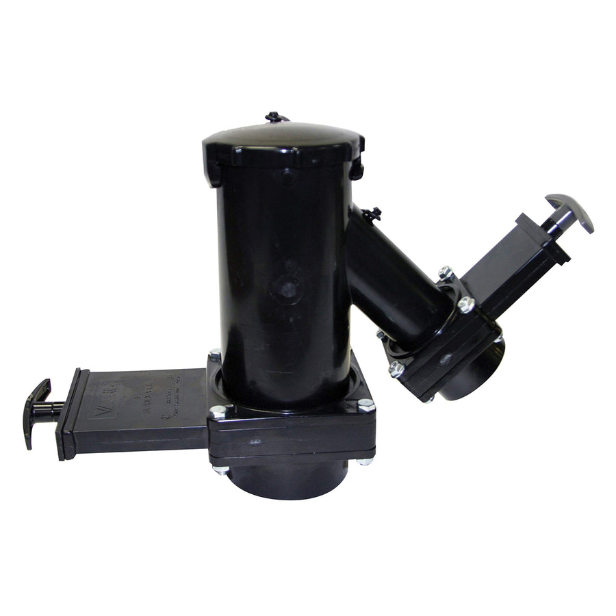 Valterra Wye TR38 Rotating Valve - 3" Hub x 1-1/2" Hub x 3" Bayonet Cap, Black