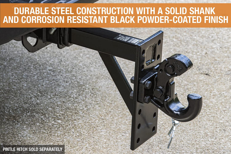 PM1012 Buyers Products Pintle Hook Mount – 6 Position Adjustable Trailer Hitch Receiver for 2 Inch Trucks, 10,000 lb MGTW – Heavy-Duty Tow Hitch, 2,000 MVL Rated, 14.5"