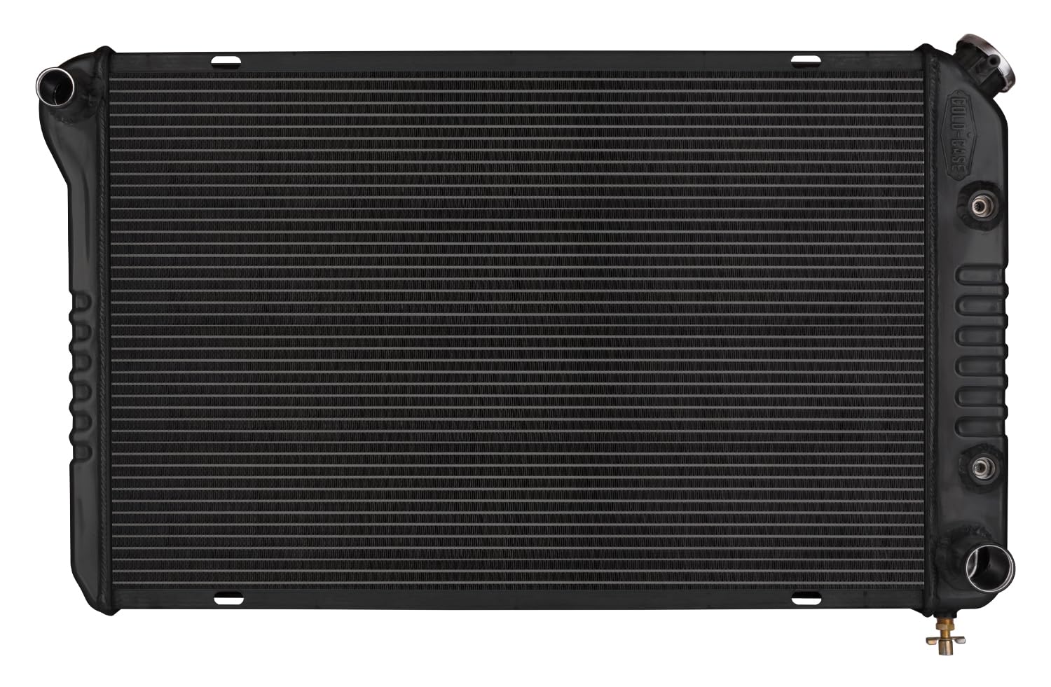 COLD - CASE Black Night Rider Series Cold Case Radiator, 32 in W x 18.5 in H x 3 in D, Driver Side Inlet, Passenger Side Outlet, Aluminum, Black Paint, Automatic