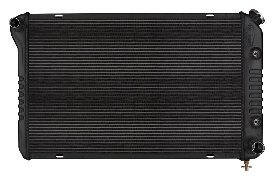 COLD - CASE Black Night Rider Series Cold Case Radiator, 32 in W x 18.5 in H x 3 in D, Driver Side Inlet, Passenger Side Outlet, Aluminum, Black Paint, Automatic