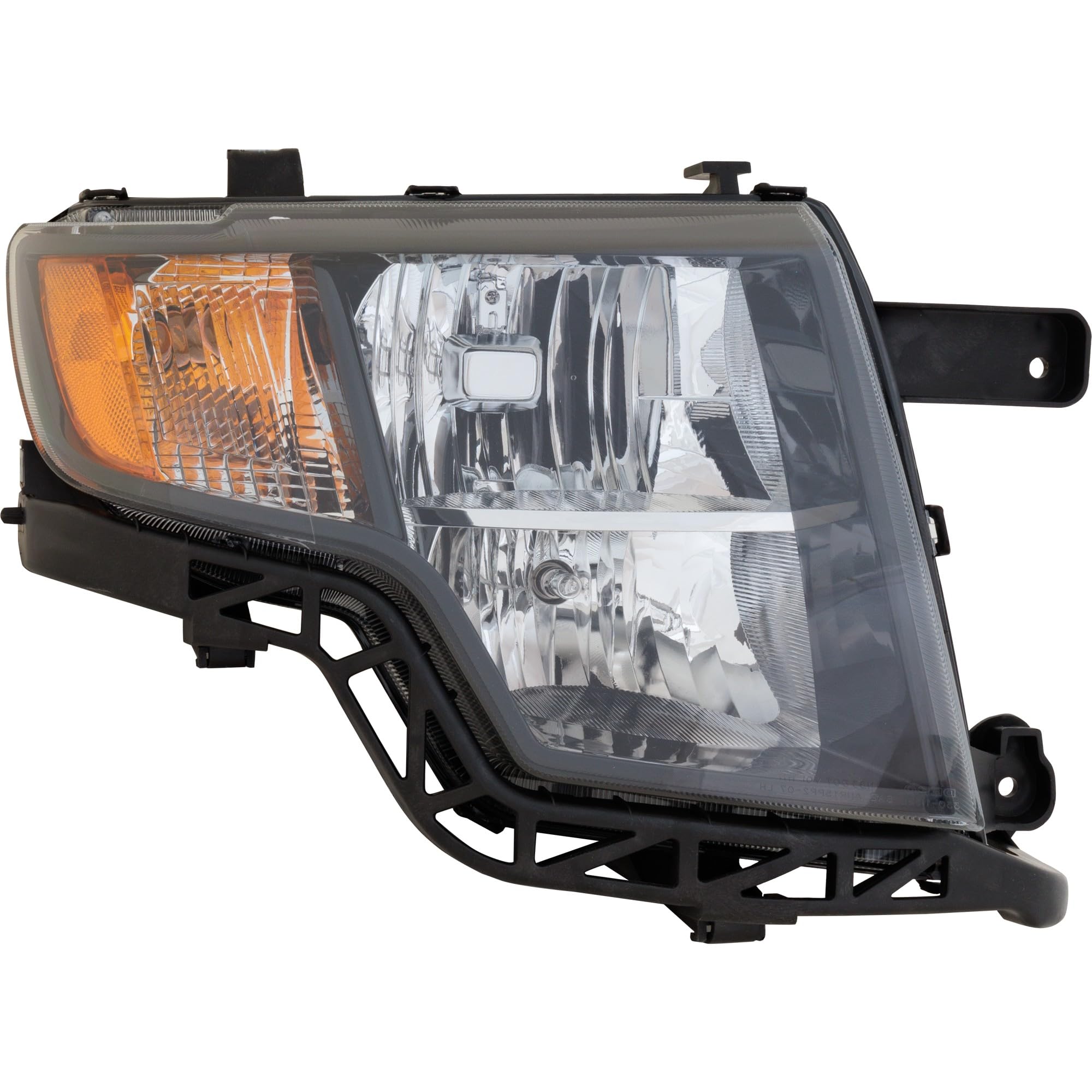 Headlight Assembly Go-Parts for Ford Edge 2009-2010, Right (Passenger) Side, Halogen, Black Interior, Sport Model, Replacement