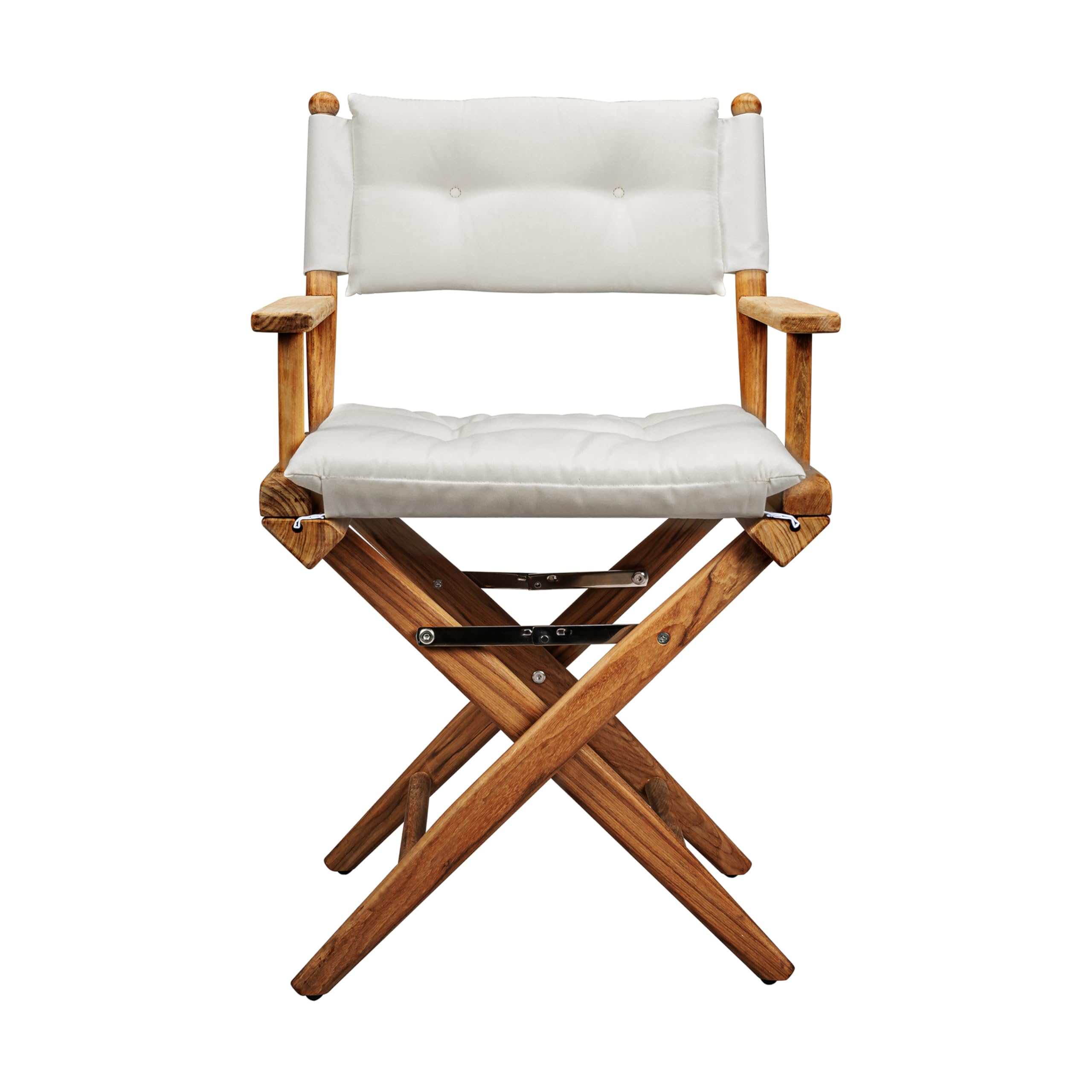 Teak Director's Chair Whitecap W/Cream Cushion 18"