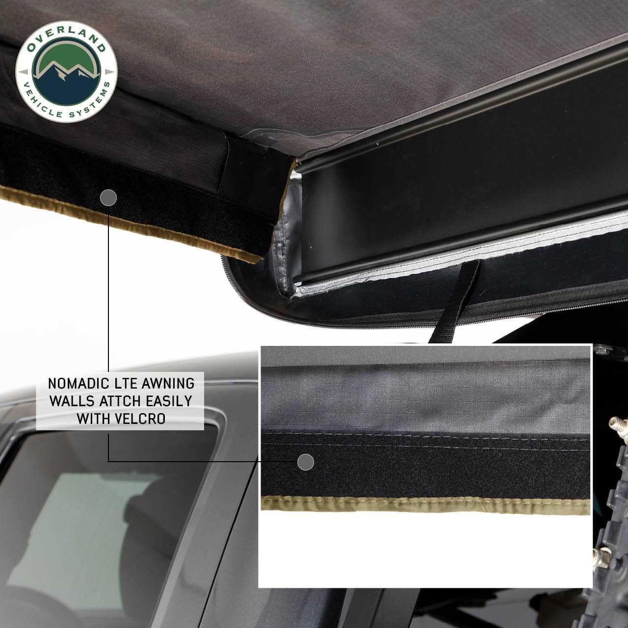 HD Nomadic 270 LTE Awning Wall Passengers Side 1 and 2 | Dark Gray | Awning Sold Separately | 18349909