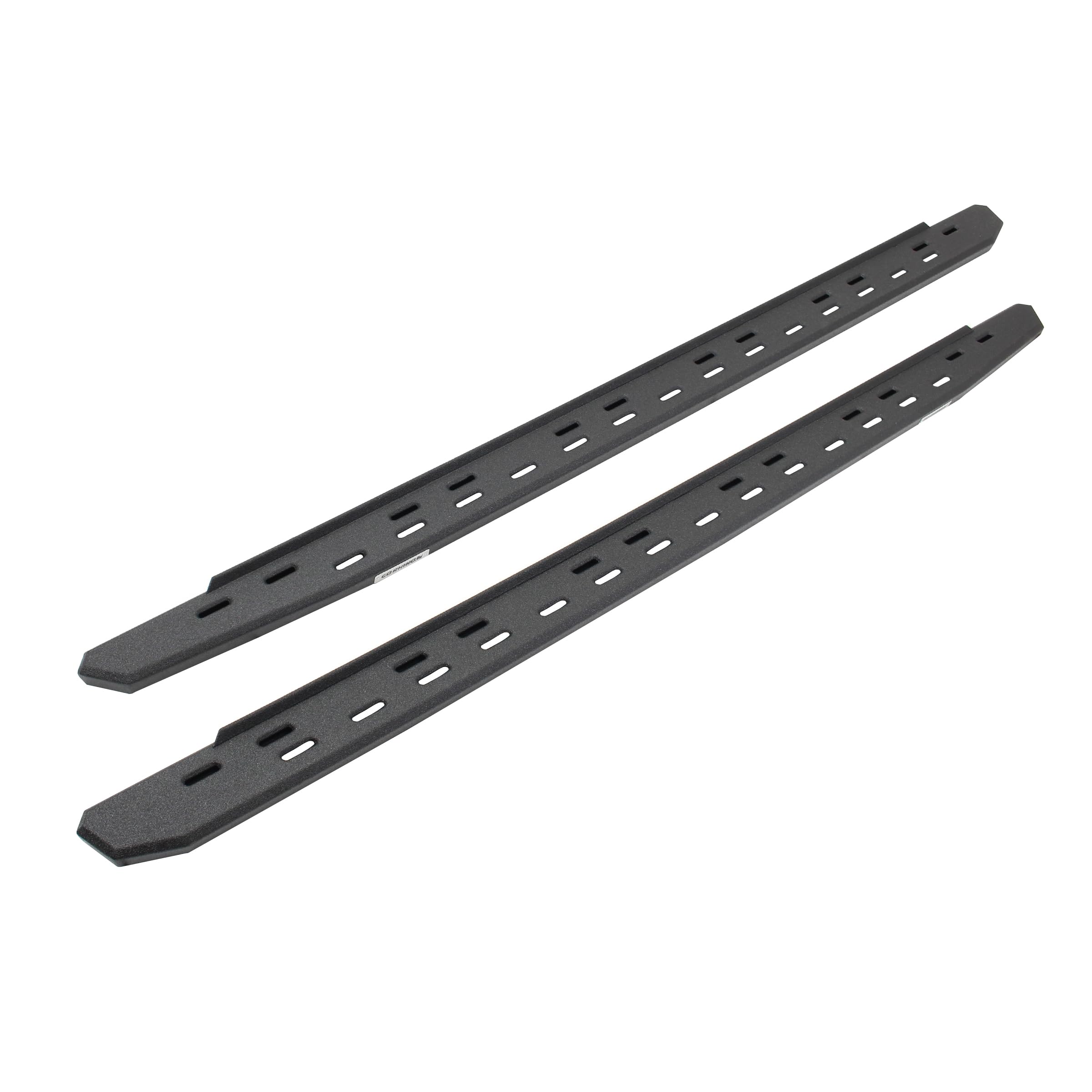 RB30 Slim Line Running Boards Go Rhino | 87", Galvanized Steel, Protective Bedliner Coating | 69600087ST