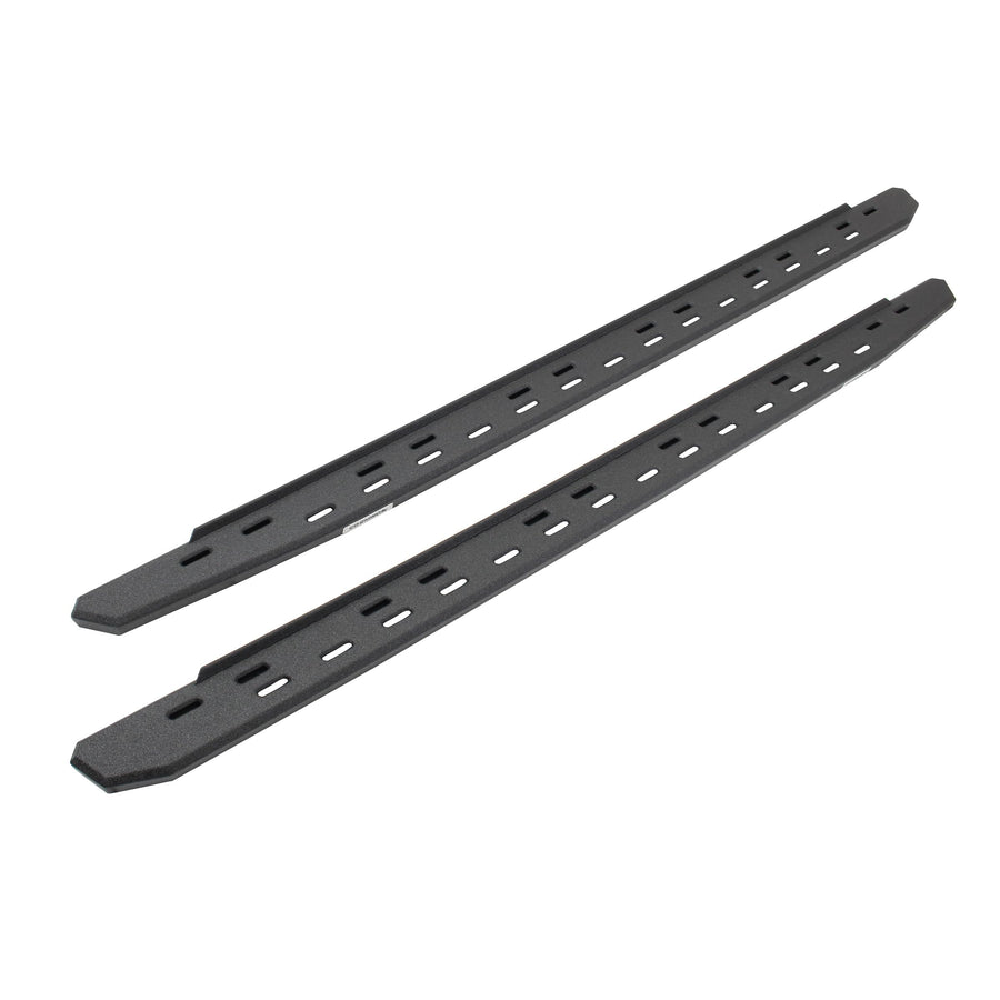 RB30 Slim Line Running Boards Go Rhino | 87", Galvanized Steel, Protective Bedliner Coating | 69600087ST