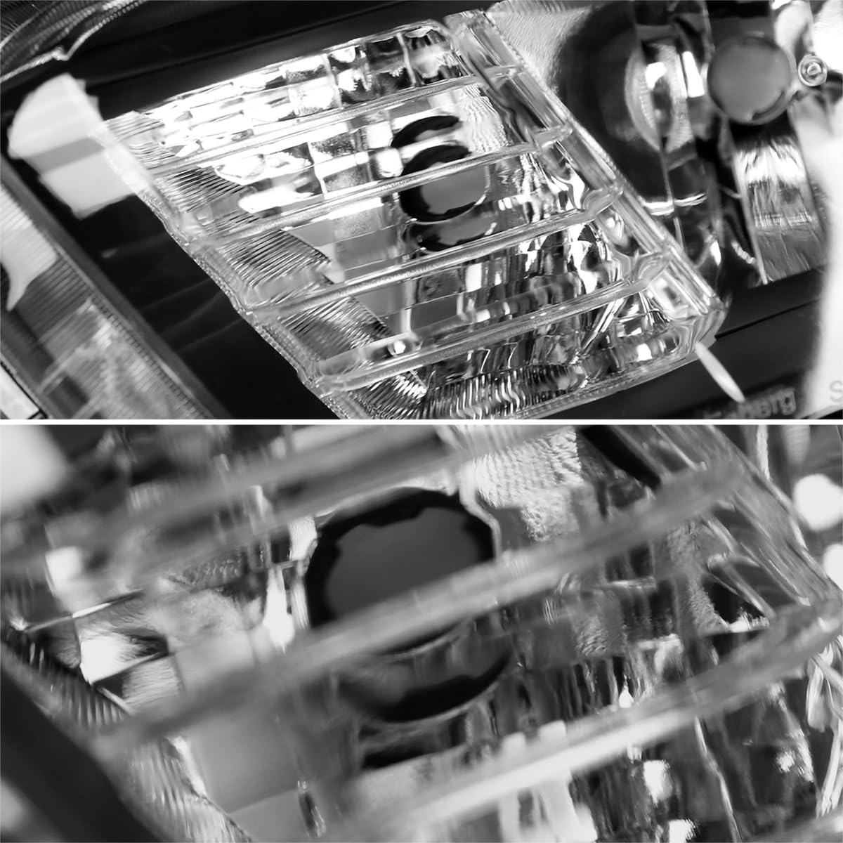 Black SPEC-D TUNING Projector Headlights w/LED Strip Compatible with 2016-2022 Toyota Tacoma with factory LED daytime running lights, Left + Right Pair Headlamps Assembly