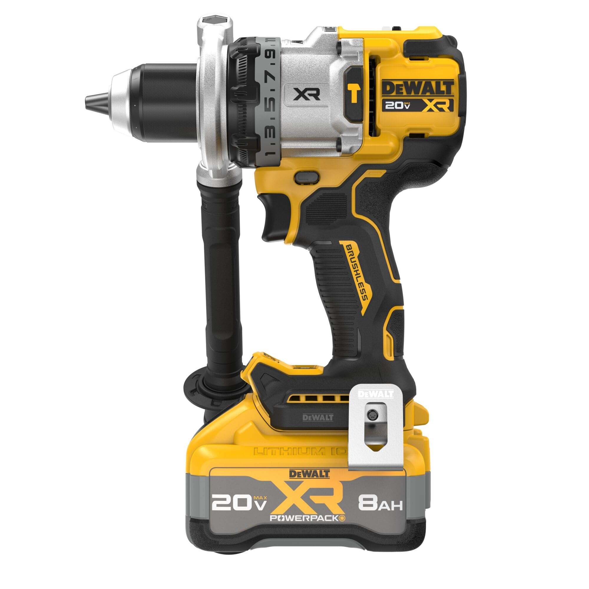 20V MAX XR DEWALT 1/2 Inch Cordless Hammer Drill Kit with 8AH Battery and Charger (DCD1007WW1)