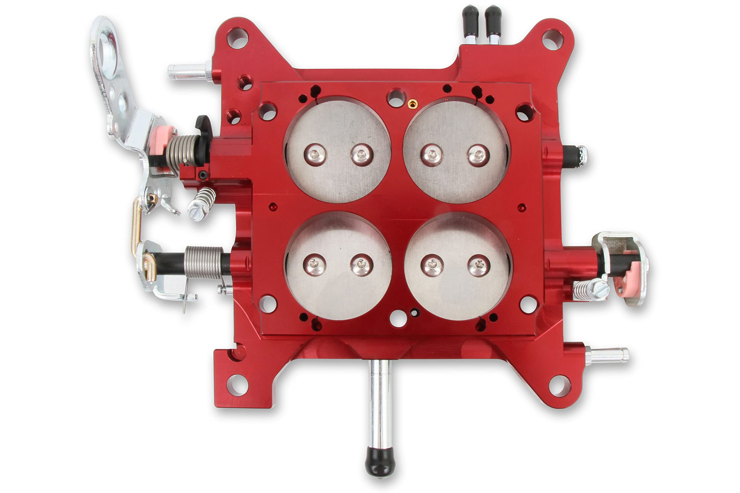12-850QFT Quick Fuel Billet Throttle Body Assembly 1-3/4 in. Red with Stainless Steel Plates 12-850
