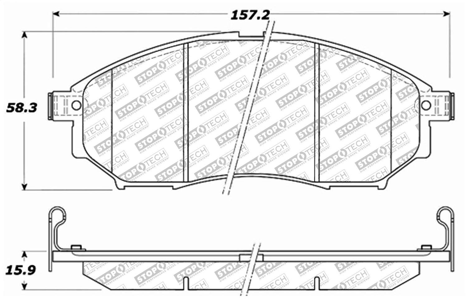 Brake Pads StopTech 305.08880 Street Select with Hardware