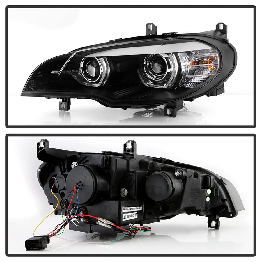 Projector Headlight Spyder - (PRO-YD-BMWE7007AFSHIDAP-BK)