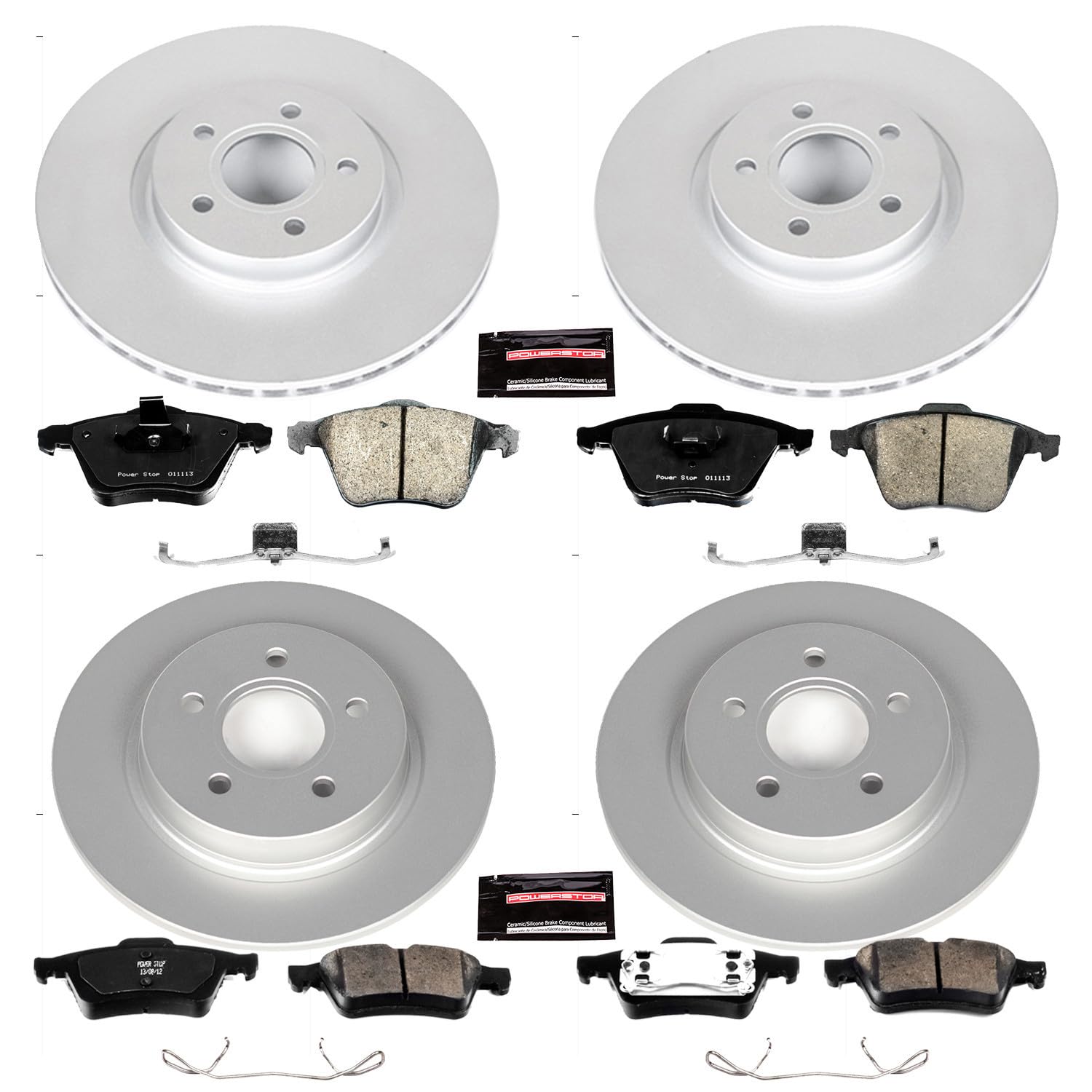 Power Stop Z23 Evolution Geomet Coated Brake Kit For Volvo S40 2004-2005, V50 2005 [Model Specific]