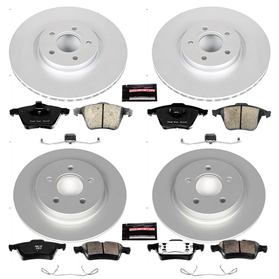 Power Stop Z23 Evolution Geomet Coated Brake Kit For Volvo S40 2004-2005, V50 2005 [Model Specific]