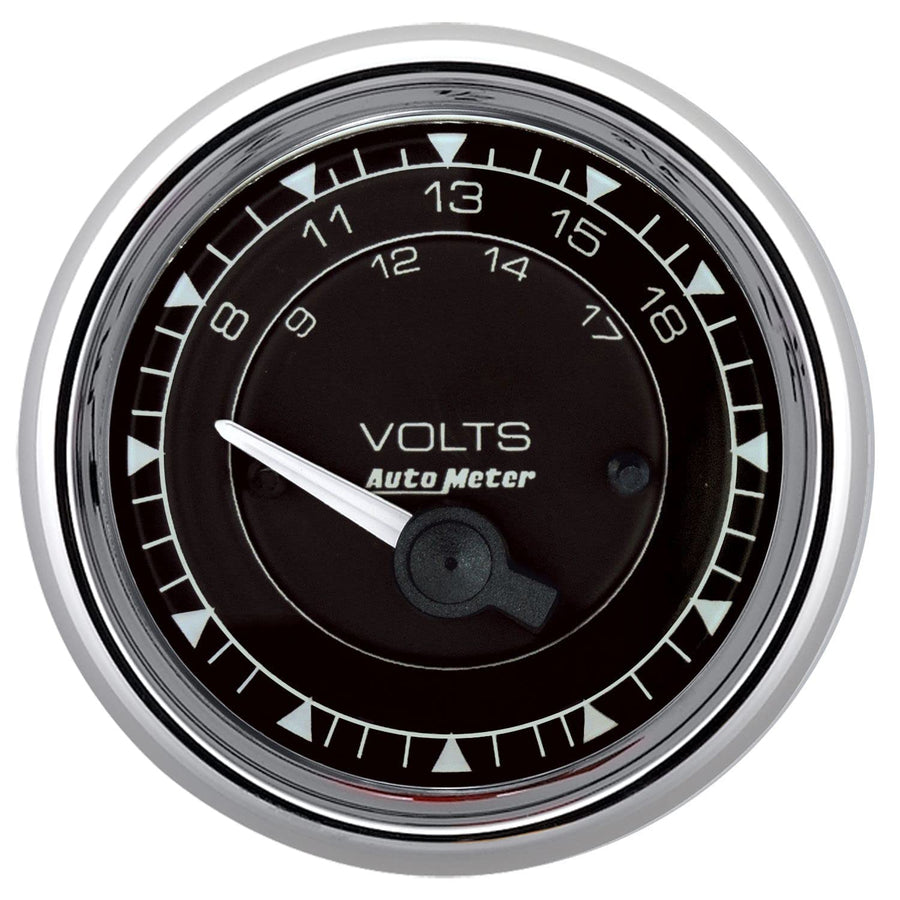 Auto Meter Voltmeter Gauge 9792, 8-18V, Chrono Chrome