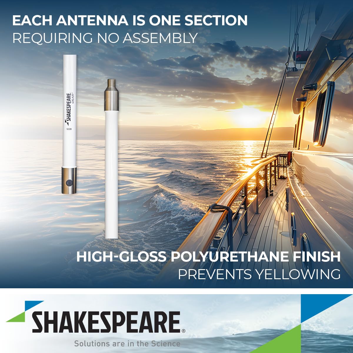 8' Shakespeare Galaxy Antenna Extender, 1.5"