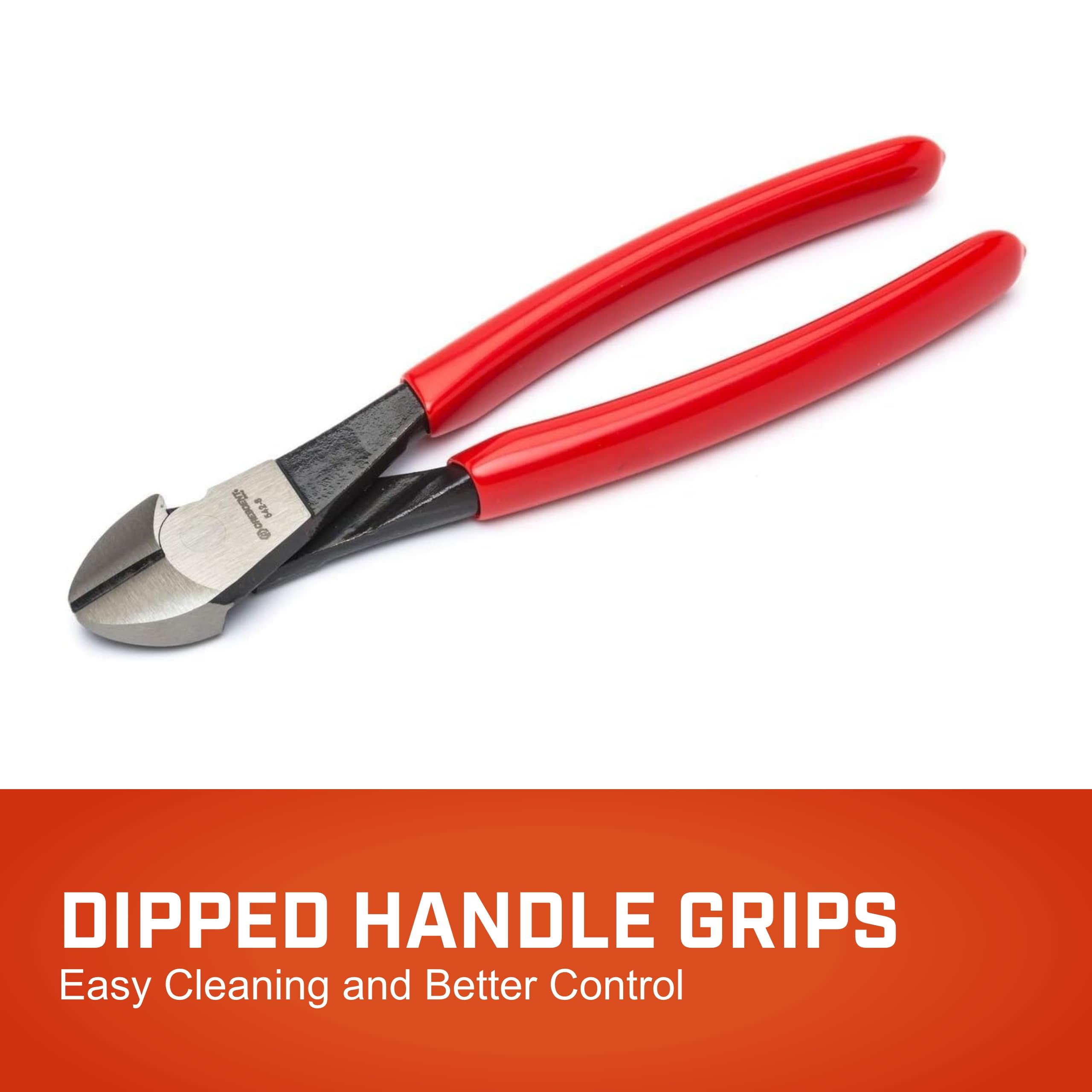 Heavy-Duty Crescent Diagonal Cutting Pliers - Bagged - Home Improvement & Repair - Cutter Tool for Wire & Cable - 8" - 5428CN