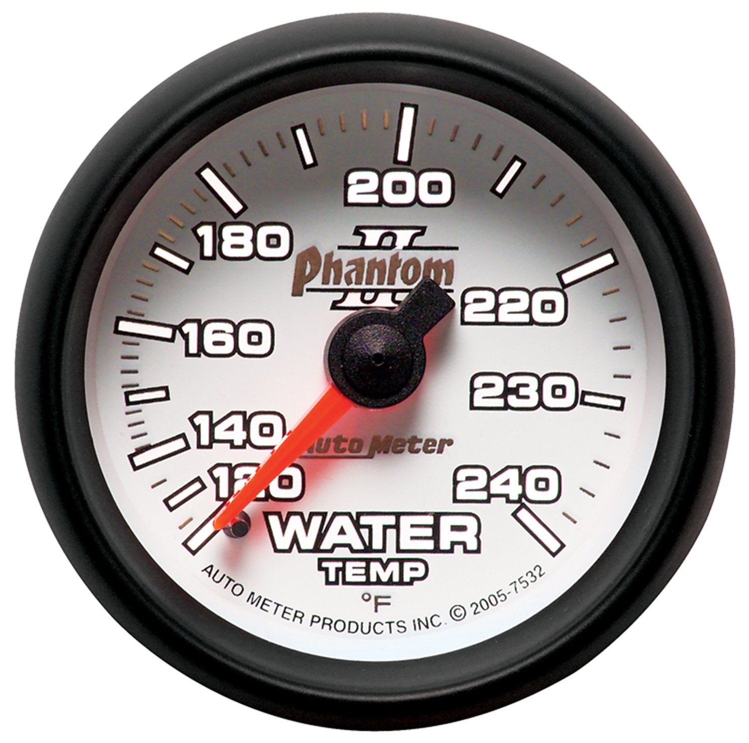 Auto Meter Phantom II 7532 2-1/16" 120-240 Degree F Mechanical Water Temperature Gauge