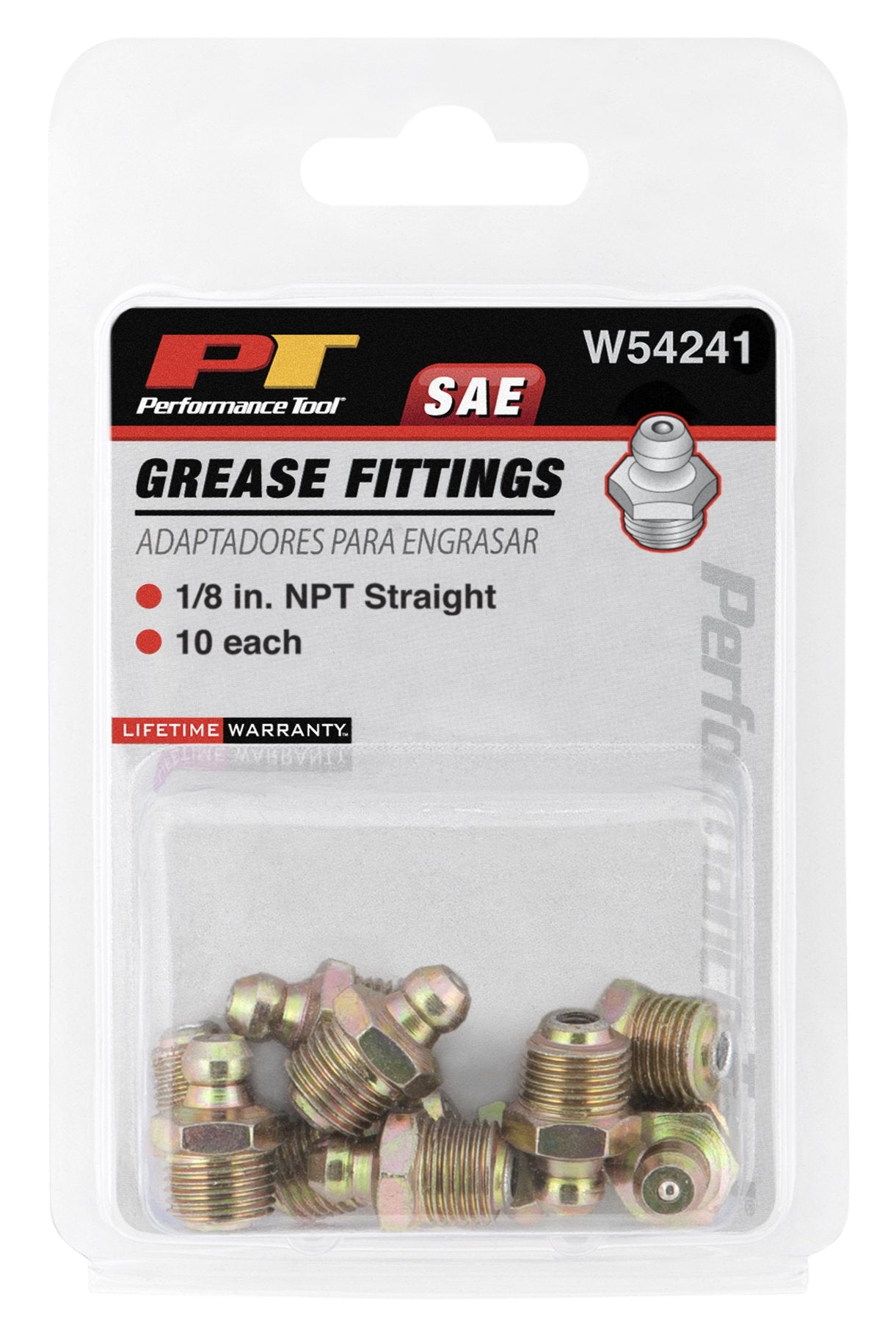 1/8-Inch NPT Grease Fitting Performance Tool W54241, (Pack of 10)