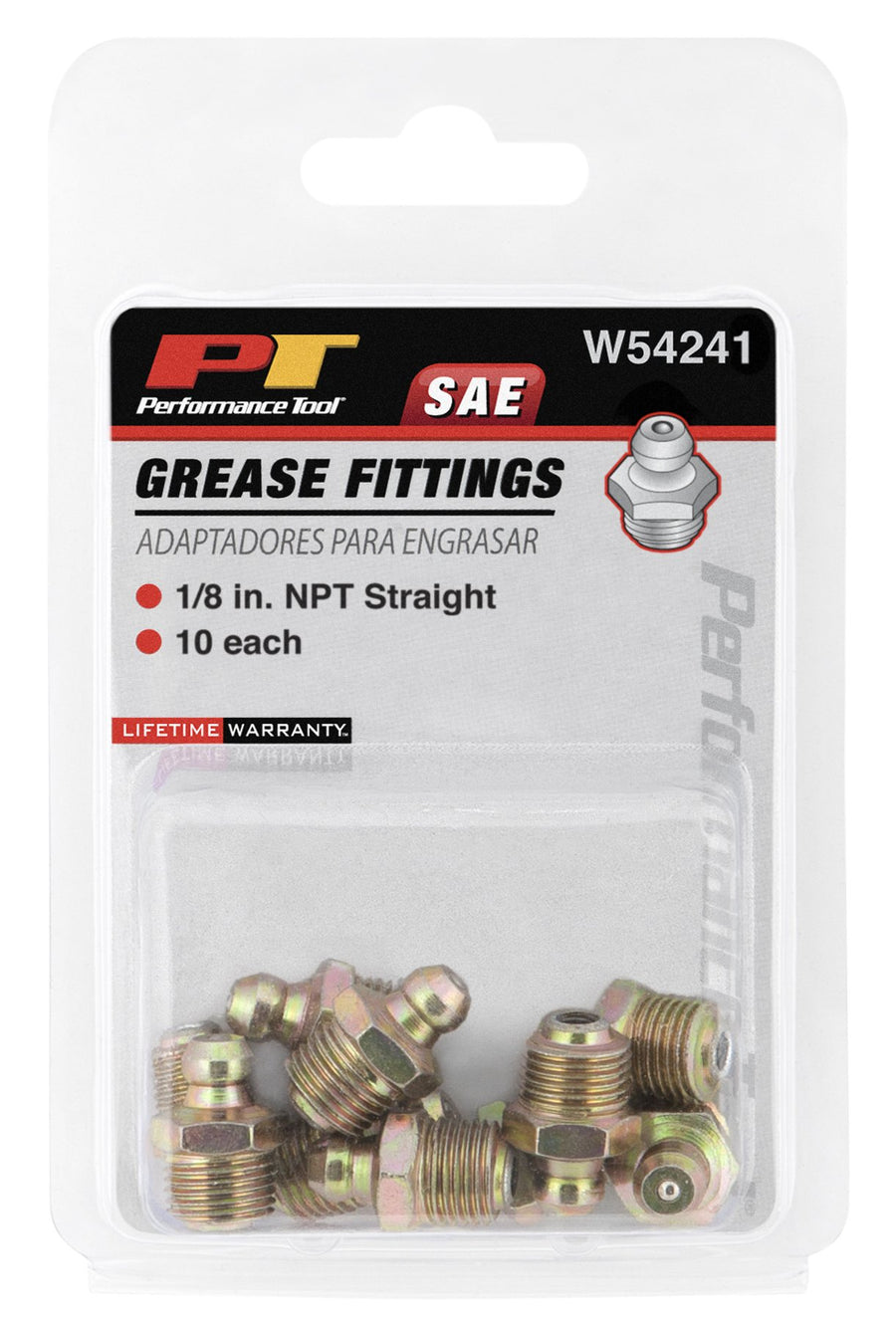 1/8-Inch NPT Grease Fitting Performance Tool W54241, (Pack of 10)
