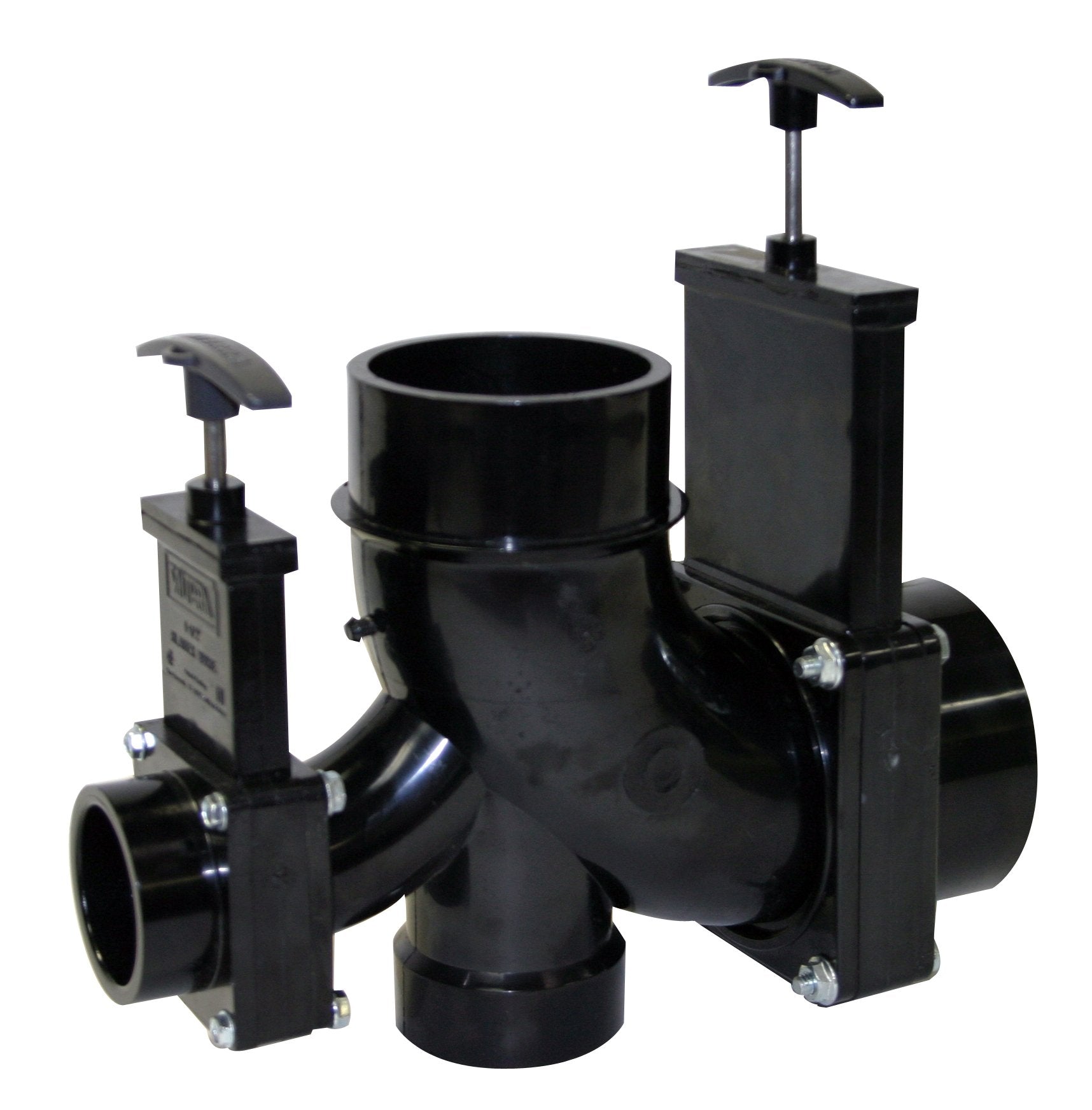 Valterra T83 Double Rotating Valve, 3" Hub x 1-1/2" Hub x 2" Hub x 3" Spigot Outlet
